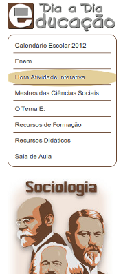 imagem do menu da pgina de sociologia
