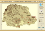 Imagem traz a localizao da populao negra e das comunidades quilombolas no Estado do Paran. <br/> <br/> Palavras-chave: negros, quilombo, localizao.