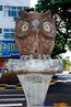 Estátua de coruja, símbolo da filosofia, no centro da cidade de Foz do Iguaçu. <br/> <br/> Palavras-chave: cidades, centros urbanos, poder, ideologia, memorial, ideologia.