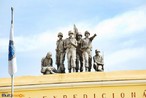 Escultura de pracinhas, detalhe do teto do museu do expedicionrio. <br/> <br/> Palavras-chave: museu do expedicionrio, pracinhas, poder, poltica, ideologia.