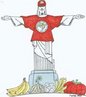 Charge Latuff - O Cristo Redentor 03/10/2006 <br/> <br/> Palavras-chave: direito, cidadania, movimentos sociais, MST, latifúndio, arte, engajamento social.