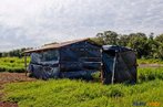 Barraca no acampamento <br/> Detalhe de acampamento do MST s margens de grandes latifndios de soja - 2008, na luta por assentamentos, reforma agrria e transformaes sociais. <br/> H 25 anos atrs, em Cascavel (PR), surgiu o MST unindo posseiros, atingidos por barragens, migrantes, meeiros, parceiros e pequenos agricultores. Desde sua fundao, o Movimento Sem Terra se organiza em torno de trs objetivos principais: Lutar pela terra; Lutar por Reforma Agrria; Lutar por uma sociedade mais justa e fraterna. <br/> <br/> Palavras-chave: Movimentos sociais, MST, mst, acampamento, assentamento, direito, reforma agrria, trabalahadores rurais, camponeses, democracia, funo social da terra, cidadania, movimentos agrrios no Brasil.