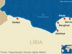 Mapa da Lbia - Benghazi